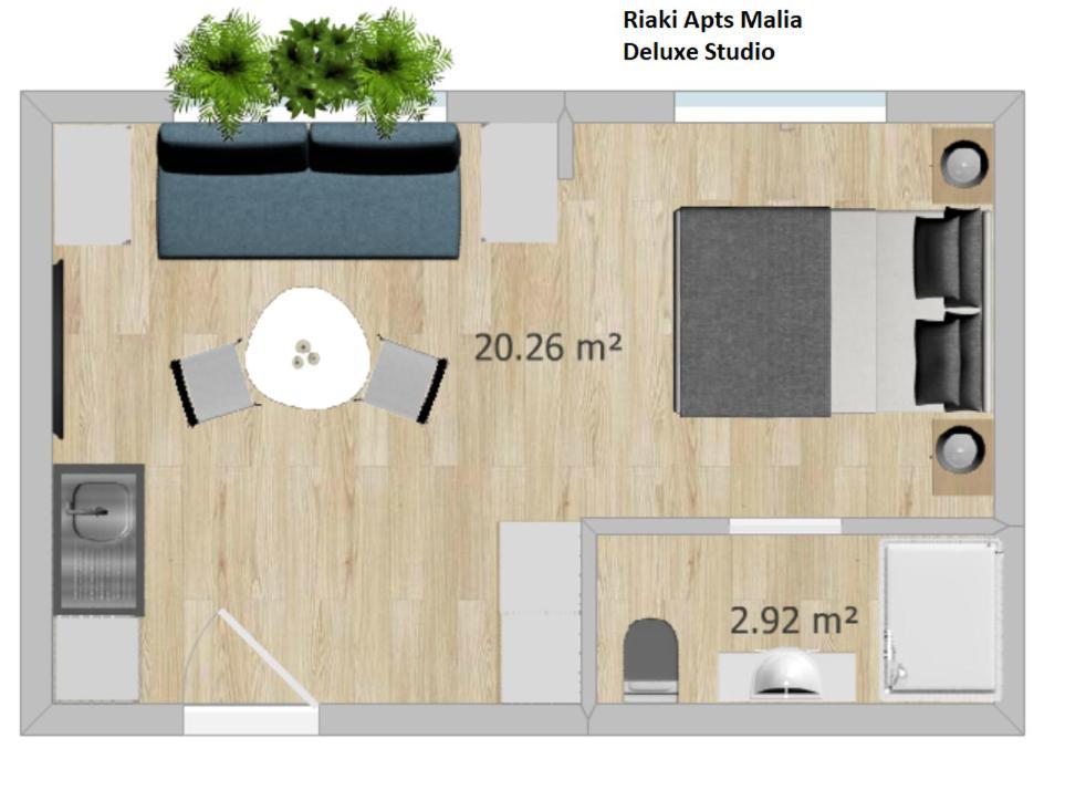 Riaki Apts มาเลีย ภายนอก รูปภาพ